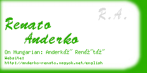 renato anderko business card